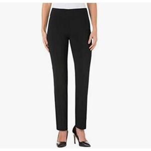 Hilary Radley High Rise Trousers Women M Black Pull On Crop Pant Business Casual